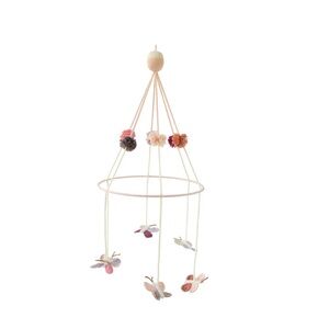 Blabla Whimsical Crochet Pom Pom Baby Mobile with Butterflies